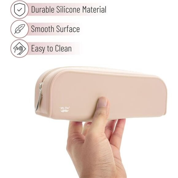 Women Small Silicone Pencil Case,‎ Malibu Dune Color Pencil Pouch Pencil Case - Picture 3 of 7